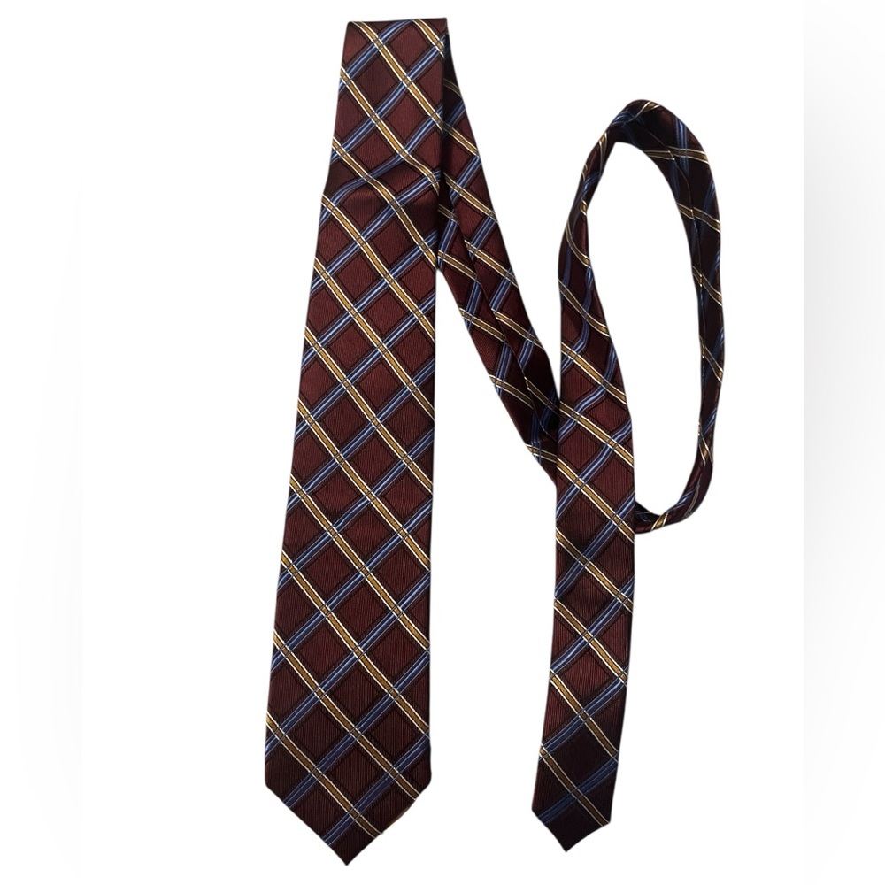 Jos. A. Bank. Classic Burgundy Plaid Tie